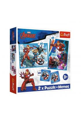 PUZZLE-93333 2W1 Marvel The Avengers Çocuk Puzzle