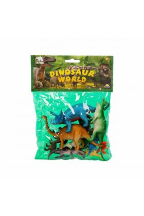 0710 Dinozorların Dünyası Poşetli Hayvan Oyun Seti Orta Boy