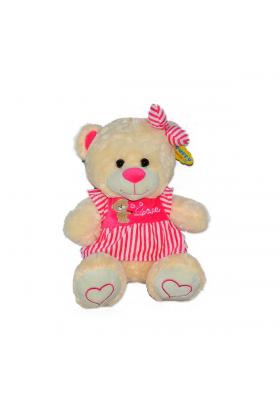 08334 Oturan Elbiseli Peluş Ayı 40 cm