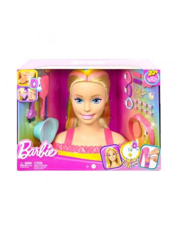 HMD78 Barbie'nin Gökkuşağı Saçlı Büstü ve Aksesuarları