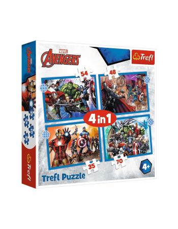 PUZZLE-34386  The Avengers 4IN1  Puzzle