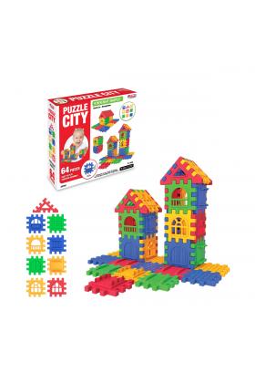 03702 Puzzle City 64 Parça -Dede