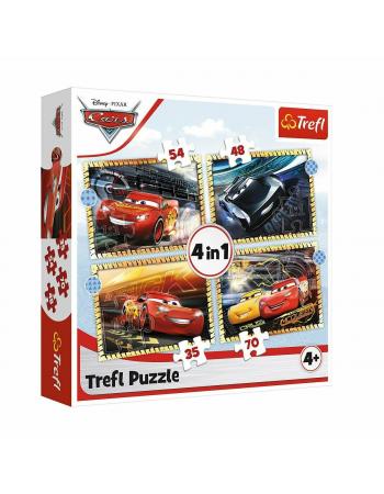 PUZZLE-34608  Cars 3 4IN1 Puzzle