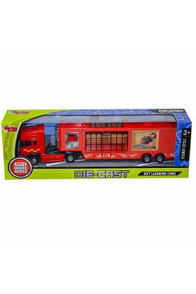 XFD889-352 Kutulu Die-Cast Kırmızı Gösteri Tırı - Vardem Oyuncak