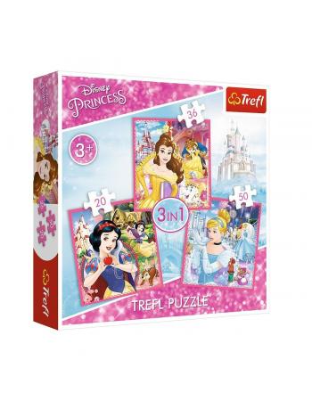PUZZLE-34833 Disney Princess 3IN1 Puzzle