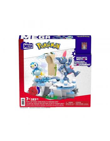 HKT20 MEGA™ Pokémon™ Piplup ve Sneasel Kış Macerası Seti 183 parça + 7 yaş