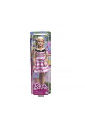 HTH66 Barbie 65.Yıl Özel Pembe Elbiseli Bebek
