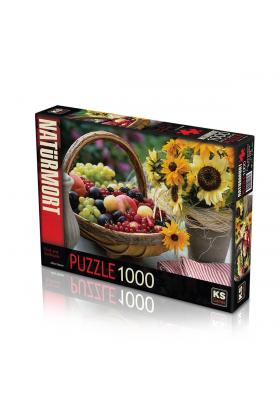 11227 Meyve ve Ayçiçeği 1000 Parça Puzzle -KS Puzzle