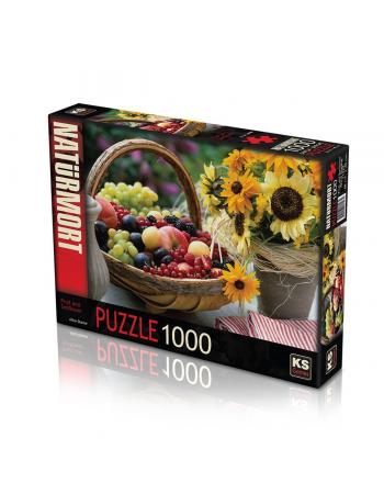11227 Meyve ve Ayçiçeği 1000 Parça Puzzle -KS Puzzle