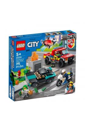 60319 LEGO® City - İtfaiye Kurtarma Operasyonu ve Polis Takibi 295 parça +5 yaş