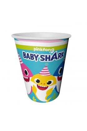 LPB6386 Balonevi, Baby Shark Parti Zamanı 8 adet Kağıt Bardak 220/240cc