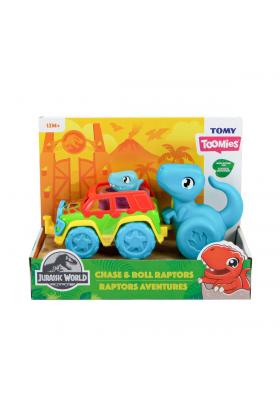 73251 Tomy - Jurassic World Dino ve Renkli Araç - Toomies +12 ay