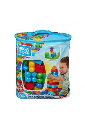 CYP67 MEGA BLOKS® 60 parçalı Blok Torbaları 2 asorti - Mavi - Pembe +1 yaş