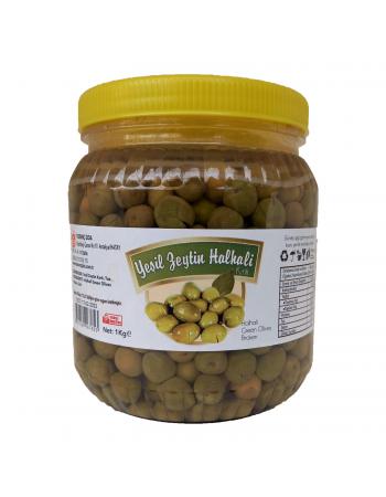 Hatay Yeşil Zeytin Halhalı Kırılmış 1 Kg