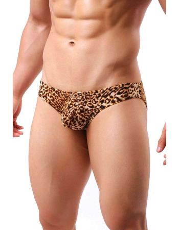 Leopar Desenli Erkek Slip